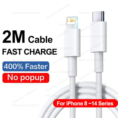 PD 40W Fast Charger For iPhone 14 13 12 11 15 16 Pro Max Phone Charger For iPhone 15 16 Plus USB C Cable Fast Charging Data Line